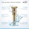 Kibi Circular Single Handle Bathroom Vessel Sink Faucet with Pop Up Drain C-KBF1009BG-KPW101BG - alternate 9